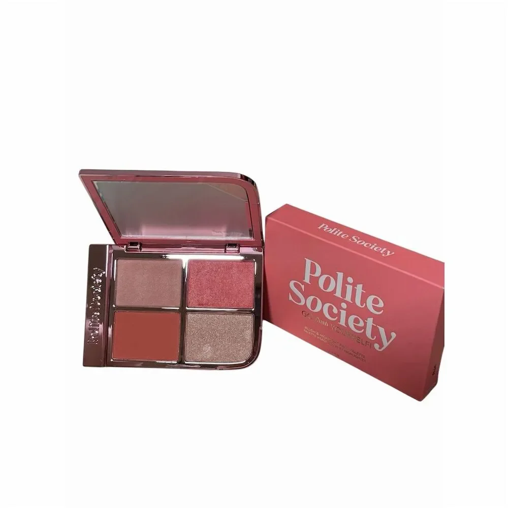 Polite Society Blush & Highlight Face Palette Assorted Shades Glow